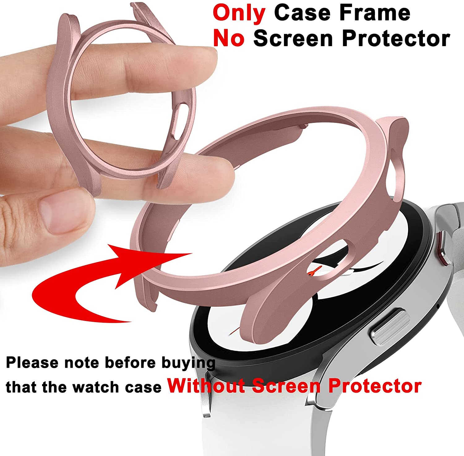 삼성 갤럭시 시계 4 케이스 용 PC 케이스 40mm  - Smartwatch Band Accessories 리뷰 및 가격
