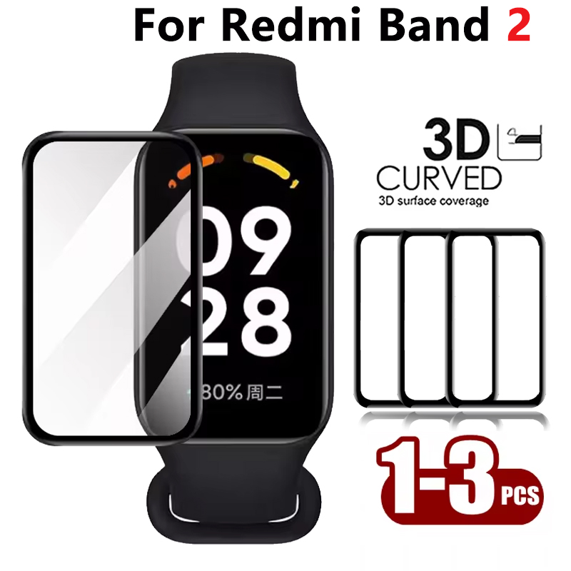 Redmi Band 2 용 1-3pcs 3D 복합 필름 - Smartwatch Band Accessories 리뷰 및 가격
