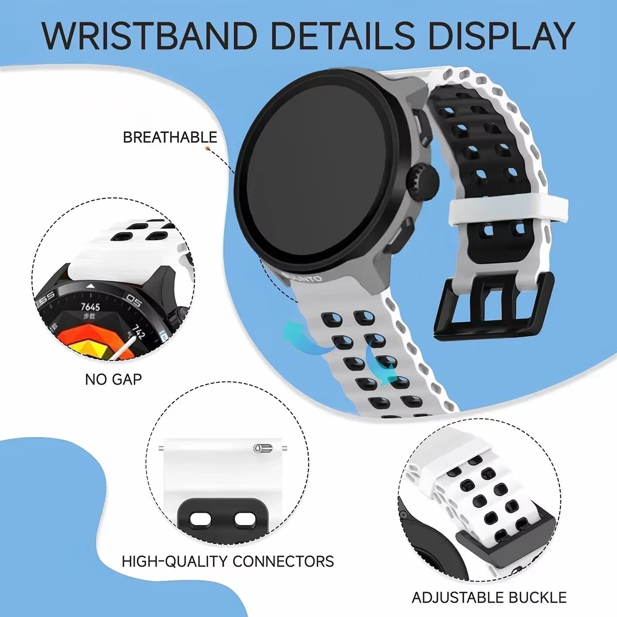 모토로라 모토 워치 120 밴드용 투톤 실리콘 22mm - Motorola Smartwatch Accessories 리뷰 및 가격